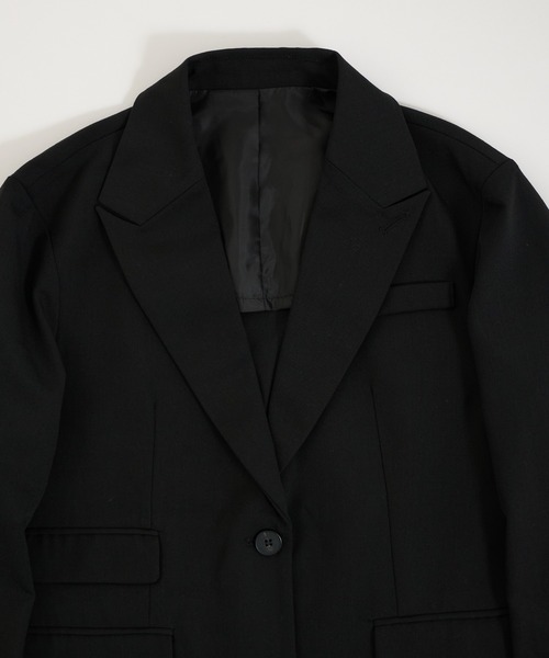 Perushu(ペルーシュ)の「Sheer Layered Jacket/シアー レイヤード ジャケット(テーラードジャケット・レディース・ブラック/チャコールグレー/ブラウン・SMALL/MEDIUM)」の6枚目の写真