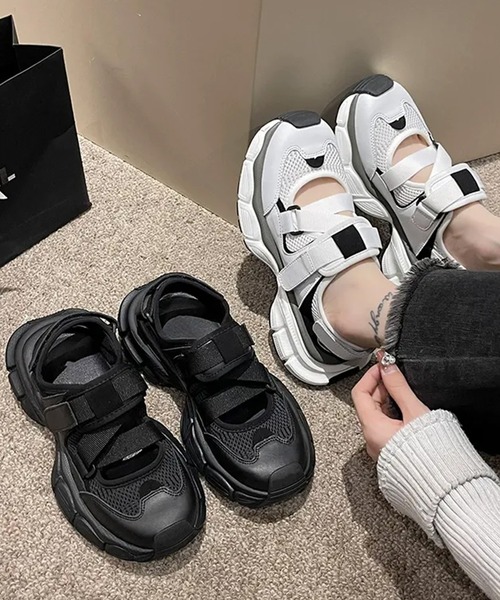 c.u.l（シーユーエル）の「軽量 クロスコード メリージェーン バレエ スニーカー サンダル culs181（サンダル・レディース・ホワイト/ブラック・39/38/37/36）」の21枚目の写真