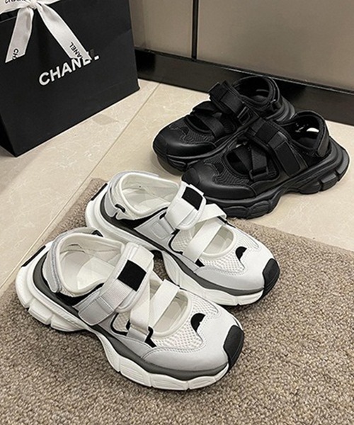 c.u.l（シーユーエル）の「軽量 クロスコード メリージェーン バレエ スニーカー サンダル culs181（サンダル・レディース・ホワイト/ブラック・39/38/37/36）」の10枚目の写真