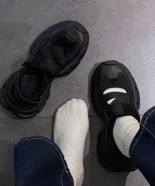 c.u.l（シーユーエル）の「軽量 クロスコード メリージェーン バレエ スニーカー サンダル culs181（サンダル・レディース・ホワイト/ブラック・39/38/37/36）」の11枚目の写真