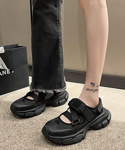 c.u.l（シーユーエル）の「軽量 クロスコード メリージェーン バレエ スニーカー サンダル culs181（サンダル・レディース・ホワイト/ブラック・39/38/37/36）」の14枚目の写真