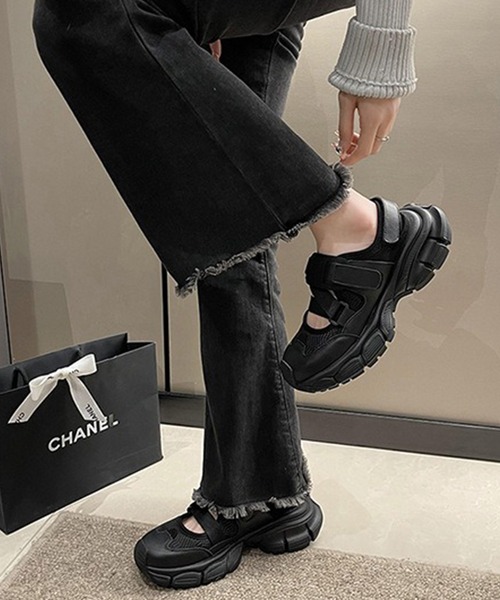 c.u.l（シーユーエル）の「軽量 クロスコード メリージェーン バレエ スニーカー サンダル culs181（サンダル・レディース・ホワイト/ブラック・39/38/37/36）」の15枚目の写真