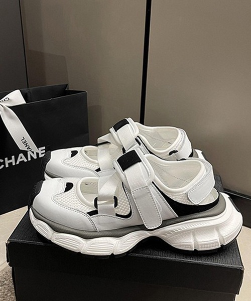 c.u.l（シーユーエル）の「軽量 クロスコード メリージェーン バレエ スニーカー サンダル culs181（サンダル・レディース・ホワイト/ブラック・39/38/37/36）」の20枚目の写真