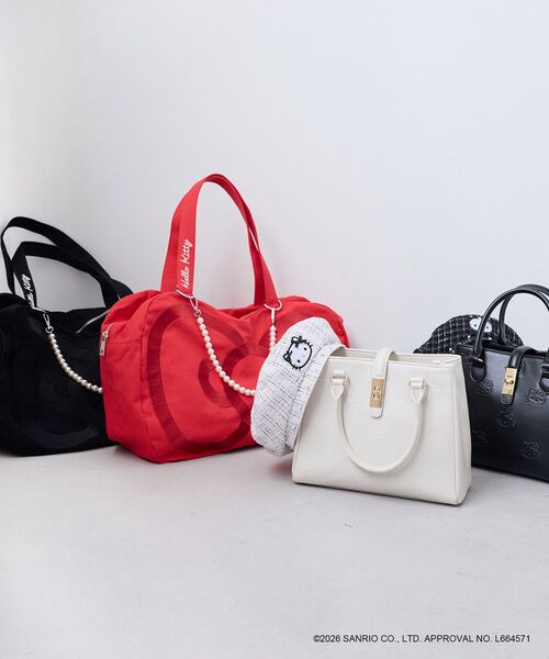 MAJESTIC LEGON（マジェスティックレゴン）の「ハローキティ  ツイードベレー帽（ハンチング/ベレー帽・レディース・ブラック系その他/ホワイト系その他2・FREE）」の12枚目の写真