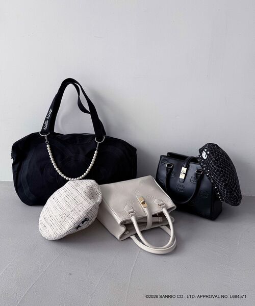 MAJESTIC LEGON（マジェスティックレゴン）の「ハローキティ  ツイードベレー帽（ハンチング/ベレー帽・レディース・ブラック系その他/ホワイト系その他2・FREE）」の13枚目の写真