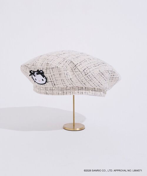 MAJESTIC LEGON（マジェスティックレゴン）の「ハローキティ  ツイードベレー帽（ハンチング/ベレー帽・レディース・ブラック系その他/ホワイト系その他2・FREE）」の14枚目の写真