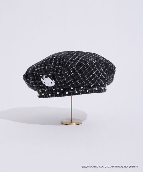 MAJESTIC LEGON（マジェスティックレゴン）の「ハローキティ  ツイードベレー帽（ハンチング/ベレー帽・レディース・ブラック系その他/ホワイト系その他2・FREE）」の15枚目の写真