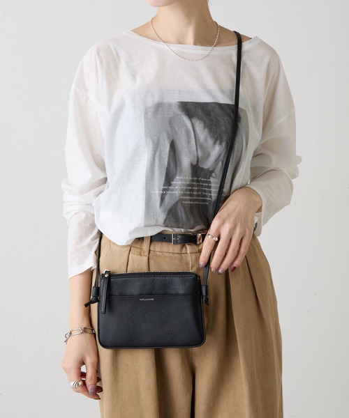 COLLAGE GALLARDAGALANTE（コラージュガリャルダガランテ）の「スマホウォレットショルダー（ショルダーバッグ・レディース・ブラック/アイボリー・FREE）」の5枚目の写真