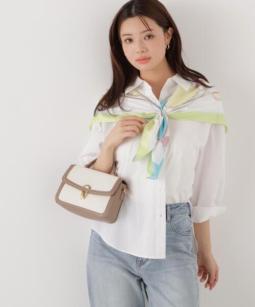 a/mie（アミー）の「＜ウォッシャブル＞＜ａ＞オーバーシャツ / 1216119200（シャツ/ブラウス・レディース・ピンク/ホワイト/ブルー・MEDIUM/SMALL）」の7枚目の写真