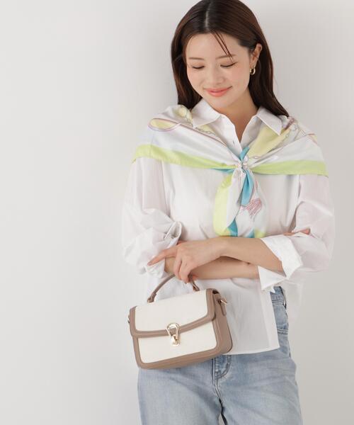 a/mie（アミー）の「＜ウォッシャブル＞＜ａ＞オーバーシャツ / 1216119200（シャツ/ブラウス・レディース・ピンク/ホワイト/ブルー・MEDIUM/SMALL）」の12枚目の写真