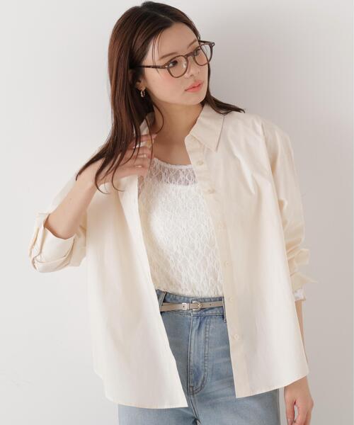 a/mie（アミー）の「＜ウォッシャブル＞＜ａ＞オーバーシャツ / 1216119200（シャツ/ブラウス・レディース・ピンク/ホワイト/ブルー・MEDIUM/SMALL）」の16枚目の写真