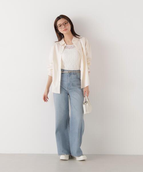 a/mie（アミー）の「＜ウォッシャブル＞＜ａ＞オーバーシャツ / 1216119200（シャツ/ブラウス・レディース・ピンク/ホワイト/ブルー・MEDIUM/SMALL）」の18枚目の写真