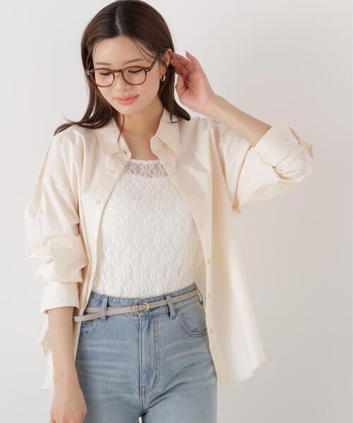 a/mie（アミー）の「＜ウォッシャブル＞＜ａ＞オーバーシャツ / 1216119200（シャツ/ブラウス・レディース・ピンク/ホワイト/ブルー・MEDIUM/SMALL）」の20枚目の写真