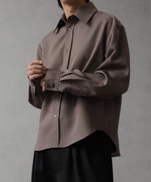 【welise/ウェライズ】-2026AW-リッチドレープスムース ニューベーシック ショート丈 長袖レギュラーシャツ