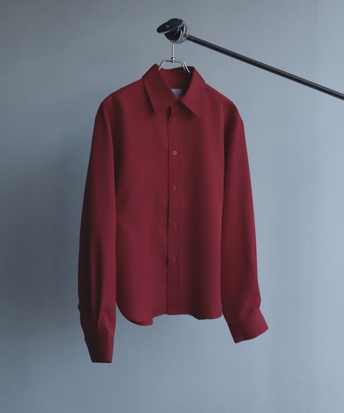 welise（ウェライズ）の「【welise/ウェライズ】2026SS リッチドレープスムース  ニューベーシック ショート丈 長袖レギュラーシャツ（シャツ/ブラウス・メンズ・サックスブルー/チャコールグレー/ホワイト/ホワイト系その他/レッド・S/M/L）」の10枚目の写真