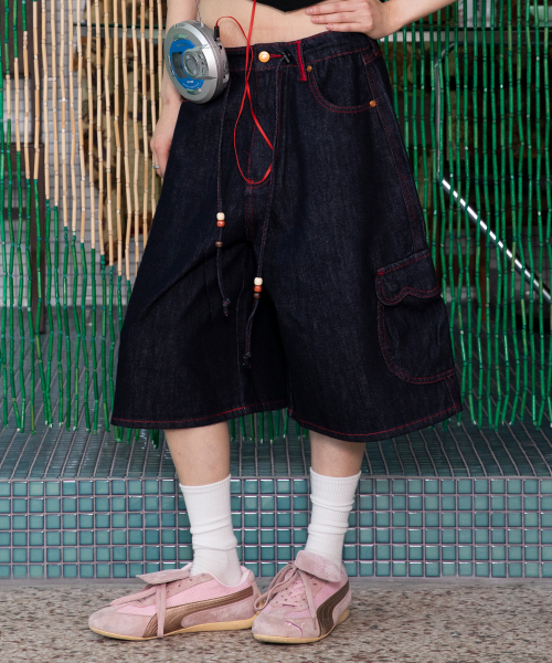 RuNaKi'Hu'(ルナキフ)の「WXP041 ルナキフ漁港バミューダパンツ(INDIGO)(その他パンツ・レディース・その他・1/2/3)」の3枚目の写真