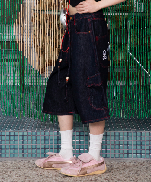 RuNaKi'Hu'(ルナキフ)の「WXP041 ルナキフ漁港バミューダパンツ(INDIGO)(その他パンツ・レディース・その他・1/2/3)」の4枚目の写真