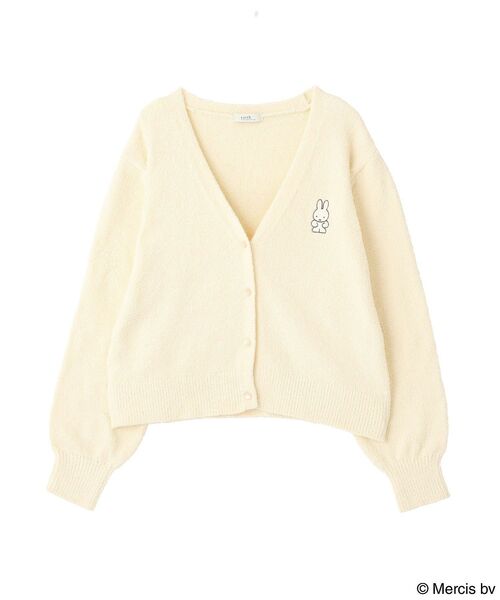 earth music&ecology(アースミュージックアンドエコロジー)の「miffy /earth モコモコカーディガン(カーディガン/ボレロ・レディース・ピンクベージュ/クリーム/チャコールグレー・FREE)」の7枚目の写真