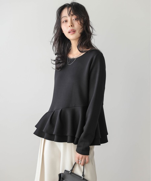 SUGAR BISKET(シュガービスケット)の「フリルペプラムカットソー(Tシャツ/カットソー・レディース・ブラック/ホワイト・フリー)」の16枚目の写真