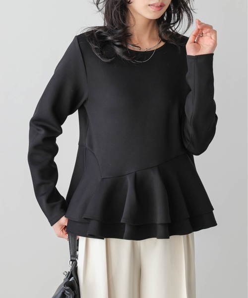 SUGAR BISKET(シュガービスケット)の「フリルペプラムカットソー(Tシャツ/カットソー・レディース・ブラック/ホワイト・フリー)」の17枚目の写真