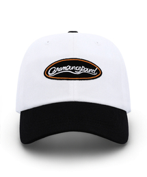 GRAM OUNCE POUND（グラムオンスポンド）の「Shop Oval Two Tone 6-Panel Cap White & Black（キャップ）」