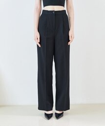 5OML（オーオーエムエル）の「ピンタックワイドスラックス（ブラック）（スラックス）」