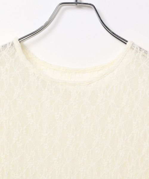 LEPSIM(レプシィム)の「総レース長袖ペプラム 637690(シャツ/ブラウス・レディース・アイボリー/ブラック・FREE)」の10枚目の写真