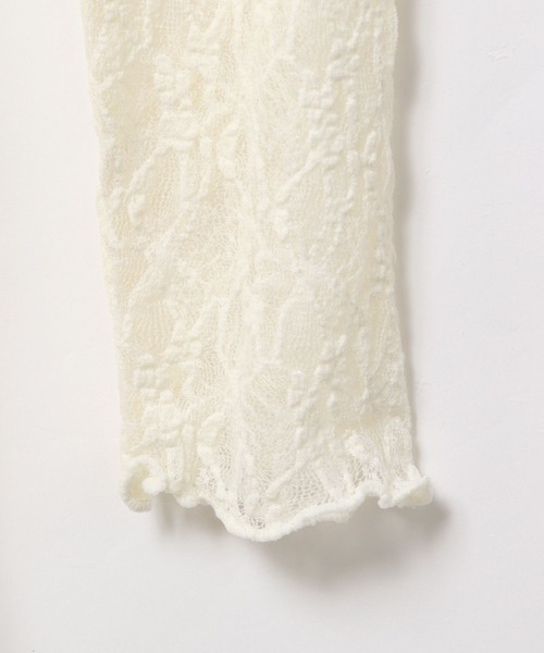 LEPSIM(レプシィム)の「総レース長袖ペプラム 637690(シャツ/ブラウス・レディース・アイボリー/ブラック・FREE)」の12枚目の写真