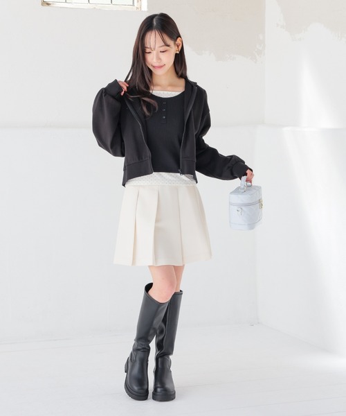 Honeys(ハニーズ)の「レイヤード風トップス(Tシャツ/カットソー・レディース・杢グレー/ブラック/イエロー/ピンク・L/M/S)」の5枚目の写真
