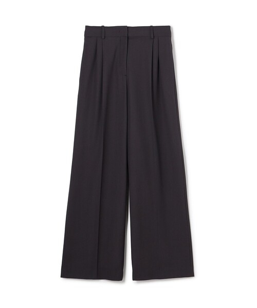 DES PRES(デ・プレ)の「ハイツイストギャバジン 2タックワイドパンツ(スラックス・レディース・ライトベージュ/チャコールグレー・32/34/38/36)」の2枚目の写真