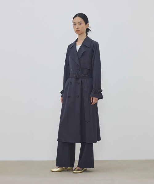 DES PRES(デ・プレ)の「ハイツイストギャバジン 2タックワイドパンツ(スラックス・レディース・ライトベージュ/チャコールグレー/レッド/カーキ・32/34/38/36)」の8枚目の写真