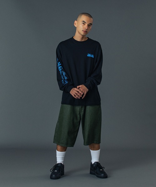 XLARGE（エクストララージ）の「STITCHED LOGO DENIM SHORTS（デニムパンツ・メンズ・インディゴブルー/オリーブ/ブラック・36inch/34inch/32inch/30inch）」の9枚目の写真