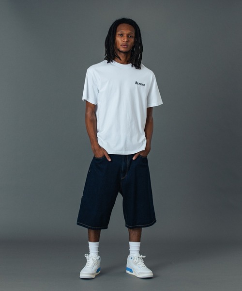 XLARGE（エクストララージ）の「STITCHED LOGO DENIM SHORTS（デニムパンツ・メンズ・インディゴブルー/オリーブ/ブラック・36inch/34inch/32inch/30inch）」の13枚目の写真