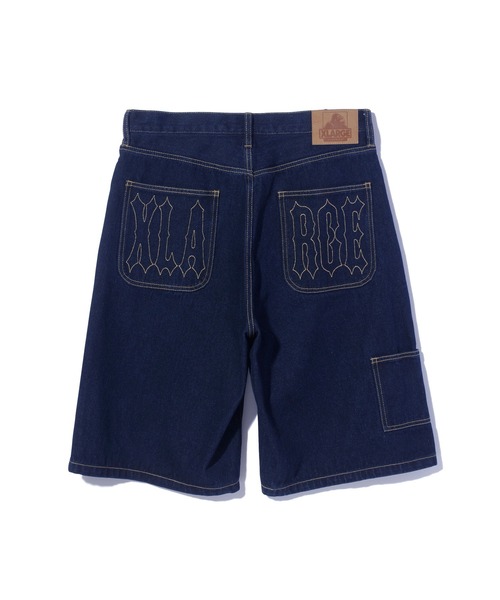 XLARGE（エクストララージ）の「STITCHED LOGO DENIM SHORTS（デニムパンツ・メンズ・インディゴブルー/オリーブ/ブラック・36inch/34inch/32inch/30inch）」の4枚目の写真