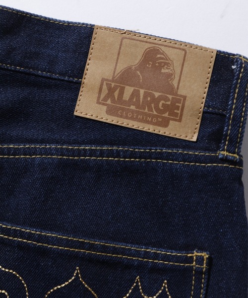 XLARGE（エクストララージ）の「STITCHED LOGO DENIM SHORTS（デニムパンツ・メンズ・インディゴブルー/オリーブ/ブラック・36inch/34inch/32inch/30inch）」の19枚目の写真