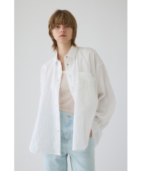 RIM.ARK(リムアーク)の「Tuck pleats back volume SH タック プリーツ バック ボリューム シャツ(シャツ/ブラウス・レディース・ブラック/ネイビー/ホワイト・FREE)」の6枚目の写真