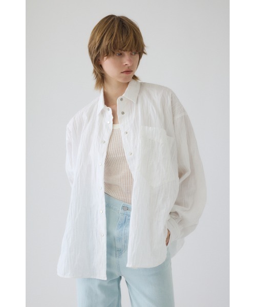 RIM.ARK(リムアーク)の「Tuck pleats back volume SH タック プリーツ バック ボリューム シャツ(シャツ/ブラウス・レディース・ブラック/ネイビー/ホワイト・FREE)」の7枚目の写真