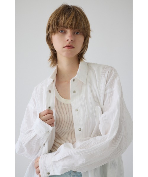 RIM.ARK(リムアーク)の「Tuck pleats back volume SH タック プリーツ バック ボリューム シャツ(シャツ/ブラウス・レディース・ブラック/ネイビー/ホワイト・FREE)」の8枚目の写真