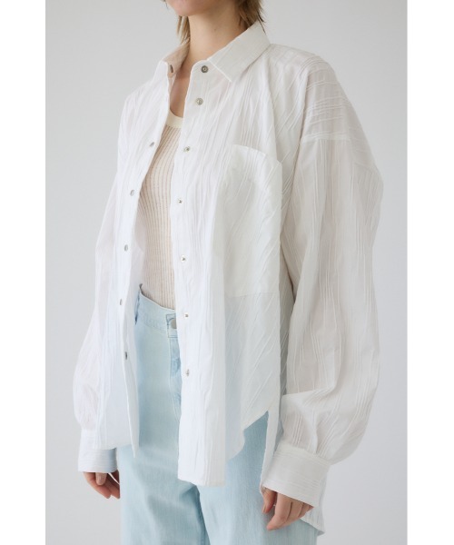 RIM.ARK(リムアーク)の「Tuck pleats back volume SH タック プリーツ バック ボリューム シャツ(シャツ/ブラウス・レディース・ブラック/ネイビー/ホワイト・FREE)」の11枚目の写真