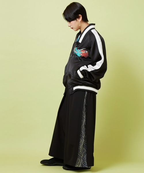 倭物やカヤ(ワモノヤカヤ)の「【倭物やカヤ】春霰八掛ワイドパンツ(その他パンツ・レディース・スミクロ/ライトグレー/パープル・FREE)」の10枚目の写真