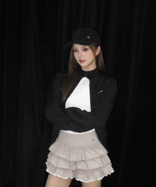 andwang（アンドワン）の「classical high neck cardigan（カーディガン/ボレロ・レディース・ブラック/グレー・FREE）」の14枚目の写真