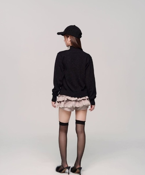 andwang（アンドワン）の「classical high neck cardigan（カーディガン/ボレロ・レディース・ブラック/グレー・FREE）」の11枚目の写真