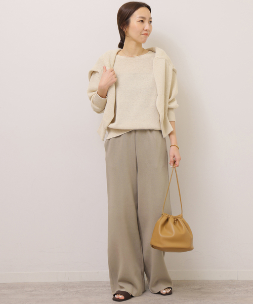 JOURNAL STANDARD relume（ジャーナルスタンダード　レリューム）の「カットイージーパンツ（その他パンツ・レディース・ブラック/チャコールグレー・FREE）」の3枚目の写真