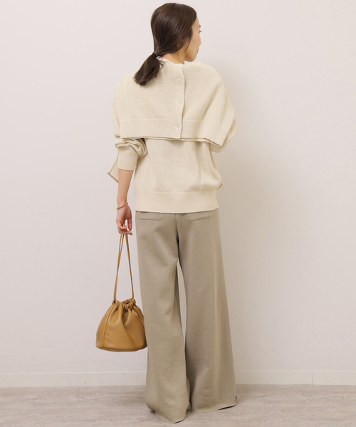 JOURNAL STANDARD relume（ジャーナルスタンダード　レリューム）の「カットイージーパンツ（その他パンツ・レディース・ブラック/チャコールグレー・FREE）」の5枚目の写真