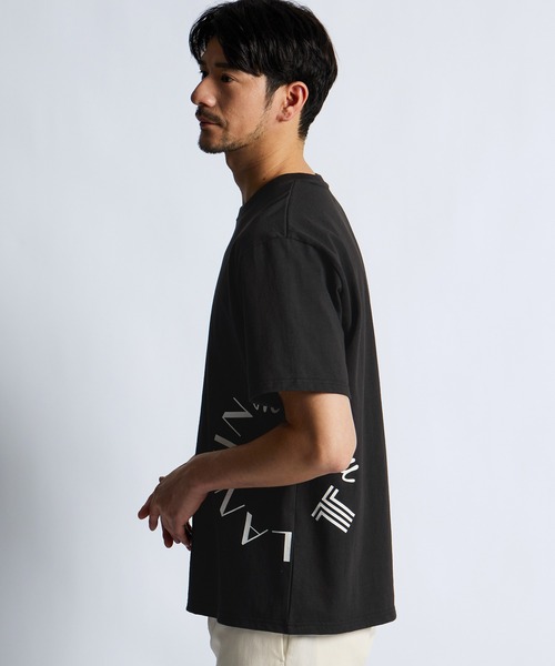 LANVIN en Bleu（ランバンオンブルー）の「8オンス サークルロゴ Tシャツ（Tシャツ/カットソー・メンズ・ネイビー/ブラック/ブルーグレー/オフホワイト・52/50/48/46）」の13枚目の写真