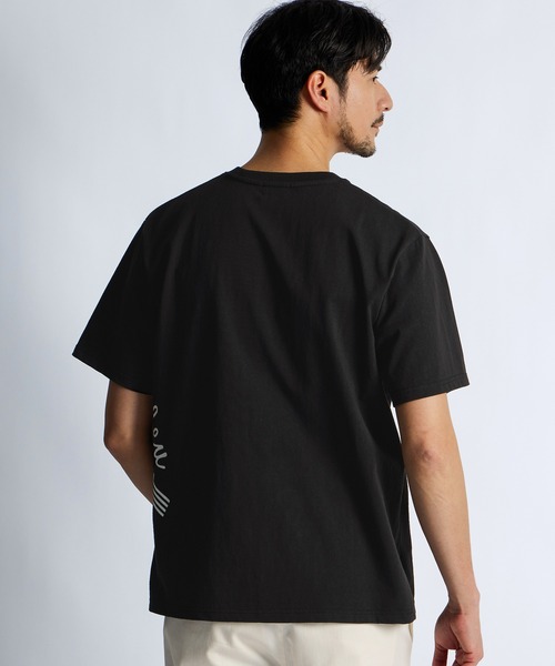 LANVIN en Bleu（ランバンオンブルー）の「8オンス サークルロゴ Tシャツ（Tシャツ/カットソー・メンズ・ネイビー/ブラック/ブルーグレー/オフホワイト・52/50/48/46）」の14枚目の写真