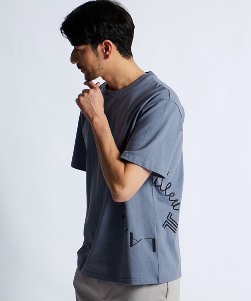 LANVIN en Bleu（ランバンオンブルー）の「8オンス サークルロゴ Tシャツ（Tシャツ/カットソー・メンズ・ネイビー/ブラック/ブルーグレー/オフホワイト・52/50/48/46）」の11枚目の写真