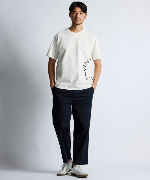 LANVIN en Bleu（ランバンオンブルー）の「8オンス サークルロゴ Tシャツ（Tシャツ/カットソー・メンズ・ネイビー/ブラック/ブルーグレー/オフホワイト・52/50/48/46）」の8枚目の写真