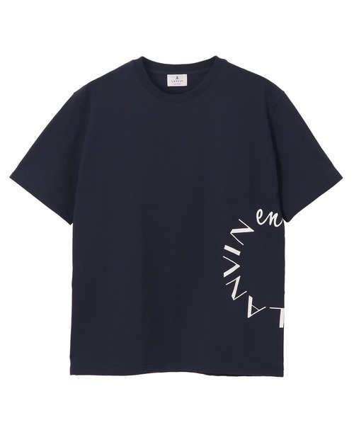LANVIN en Bleu（ランバンオンブルー）の「8オンス サークルロゴ Tシャツ（Tシャツ/カットソー・メンズ・ネイビー/ブラック/ブルーグレー/オフホワイト・52/50/48/46）」の15枚目の写真