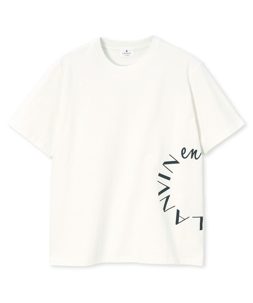 LANVIN en Bleu（ランバンオンブルー）の「8オンス サークルロゴ Tシャツ（Tシャツ/カットソー・メンズ・ネイビー/ブラック/ブルーグレー/オフホワイト・52/50/48/46）」の16枚目の写真